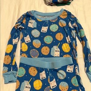 Little Sleepies Blue Milk and Cookies Kids Pajamas
